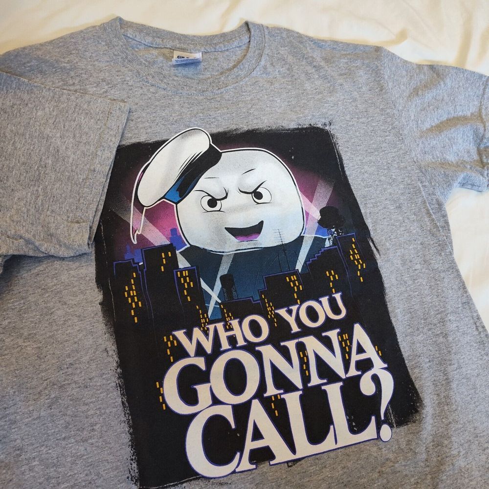 Who You Gonna Call? Ghostbusters Mens Gray T-Shirt Size M Vintage